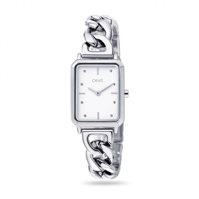 RELOGIO ONE DARE SILVER WHITE DIAL