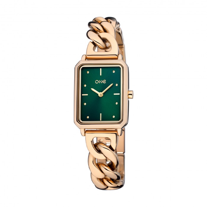 RELOGIO ONE DARE DOURADO VERDE